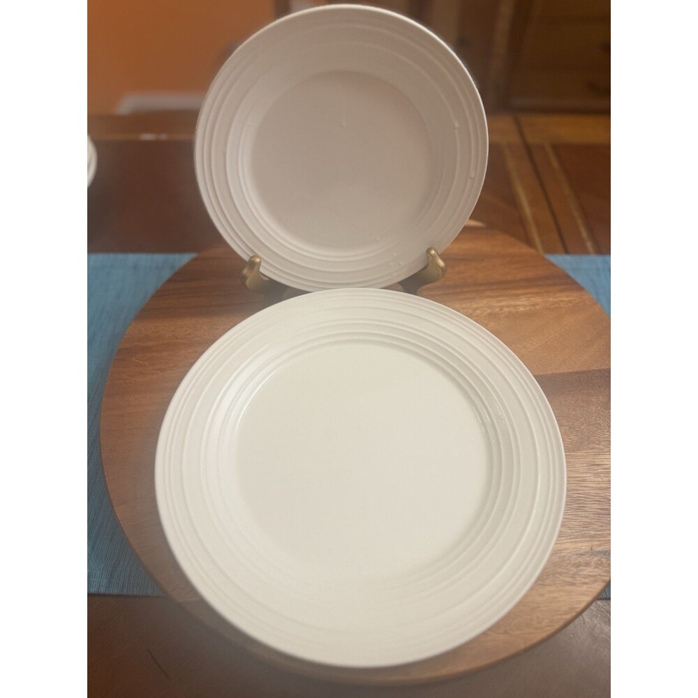 Mikasa Square Chocolate Swirl Porcelain Dinner & Salad Plate Set.